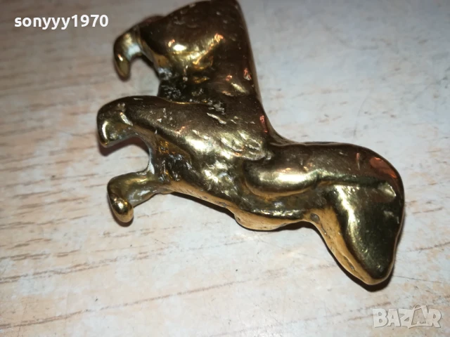 ЗАЯВЕНО-КУЧЕ-МЕД/МЕСИНГ 7х5х2см-МАСИВНА ФИГУРА ОТ АНГЛИЯ 1907252017, снимка 17 - Антикварни и старинни предмети - 51076091