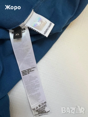 Оригинална Roberto Cavalli Синя Тениска – Snake Logo Design – Нова с Етикети и Торбичка – Luxury , снимка 12 - Тениски - 53507098