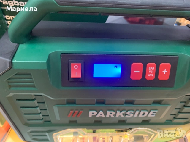 Компресор Parkside 12V/230V с дигитален, снимка 11 - Аксесоари и консумативи - 53717651