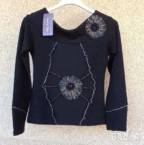 Оригинални кенарени блузи с бродерия блестящи лотори и мъниста, с битови народни мотиви., снимка 16 - Туники - 49978914