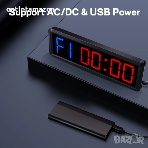 Таймер за фитнес, LED интервален таймер с дистанционно управление, снимка 5 - Фитнес уреди - 52752034