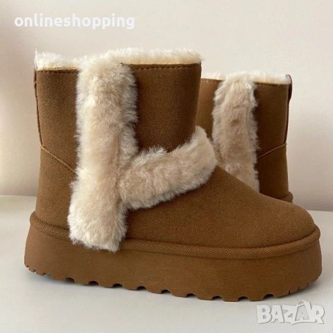 **НОВИ** UGG-стил пухкави ботушки на платформа 4 см – размер 39,5