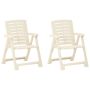 vidaXL Градински столове, 2 бр, пластмаса, бели（SKU:315836, снимка 1 - Градински мебели, декорация  - 45455293