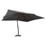 vidaXL Конзолен чадър с дървен прът, 400x300 см, антрацит(SKU:318430, снимка 1 - Градински мебели, декорация  - 45925899