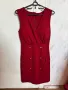 Къса елегантна рокля в цвят бордо, снимка 2
