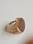 СССР златен пръстен с Авантюрин проба 583, снимка 10