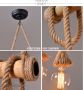 Бамбукова електрическа висяща лампа, креативна декорация. Дизайн, който вдъхновява - с включени 6 кр, снимка 6