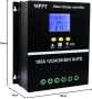 100A MPPT соларен контролер за зареждане 12V 24V 36V 48V LCD дисплей 100V, двоен USB, снимка 2