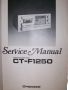 Service Manual Pioneer CT-F1250, perfect copy, снимка 1 - Художествена литература - 17314102