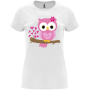 Нова дамска сладка тениска с Бухалче, снимка 1 - Тениски - 45054988