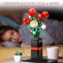 Нов комплект Красиви Рози с Ваза (818 Части) – Декор за Дома и Подарък, снимка 2