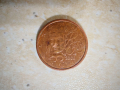 1 Евро цент с дефект, снимка 2