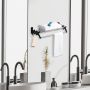 LONGHEXINA Регулируема стойка за хавлии стенна за баня, 40 см, от неръждаема стомана, самозалепваща, снимка 3