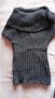Блуза от плетиво с къс ръкав сива, снимка 1 - Блузи с дълъг ръкав и пуловери - 42295260