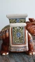 Порцеланова , ръчно рисувана с детайлни орнаменти , индийска маса с форма на слон ., снимка 6