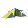 vidaXL Къмпинг палатка за 6 души синьо и жълто(SKU:93185