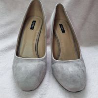Сиви обувки на атрактивен ток, снимка 7 - Дамски елегантни обувки - 45384208