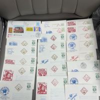 Стари пощенски пликове с марки на тях, снимка 2 - Филателия - 45746874