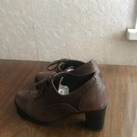 Обувки естествена кожа в кафяво, снимка 4 - Дамски обувки на ток - 45495151