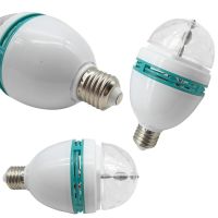 Диско LED лампа, въртяща се крушка - автоматично въртене с кристални топки, снимка 17 - Лед осветление - 45838052