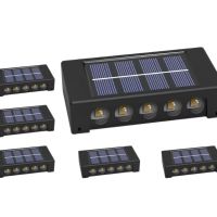 Комплект 5 броя соларни лампи за стена, Двупосочни, снимка 2 - Соларни лампи - 46170752