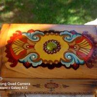 Дървена кутия за бижута-ръчна изработка, снимка 2 - Антикварни и старинни предмети - 45491455