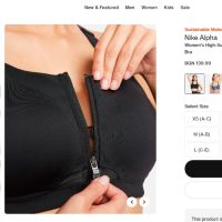 nike alpha high-support padded zip-front bra, снимка 18 - Корсети, бюстиета, топове - 45699736