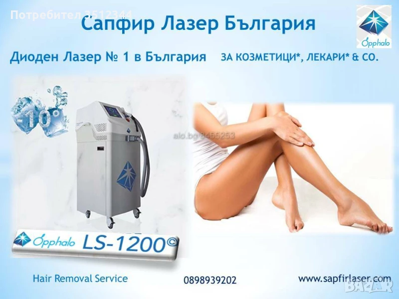 Отдава под наем Диоден лазер за епилация Sapphire LS-1200 Испания, снимка 1