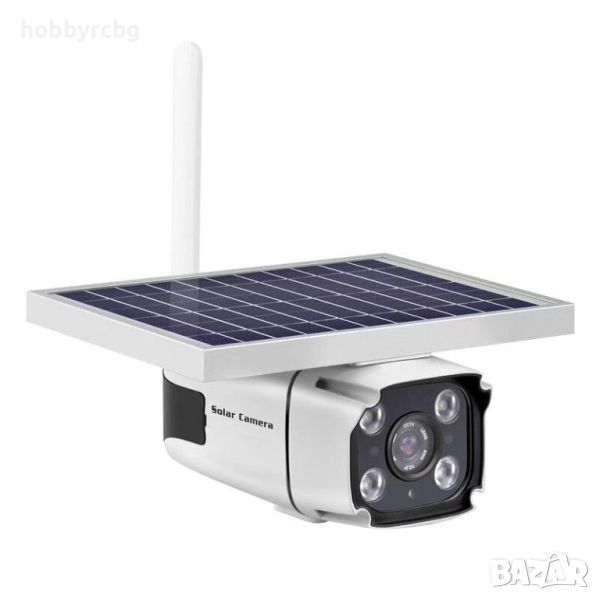 Соларна 4G HD камера за видеонаблюдение със слот за 4G SIM и карта памет, снимка 1