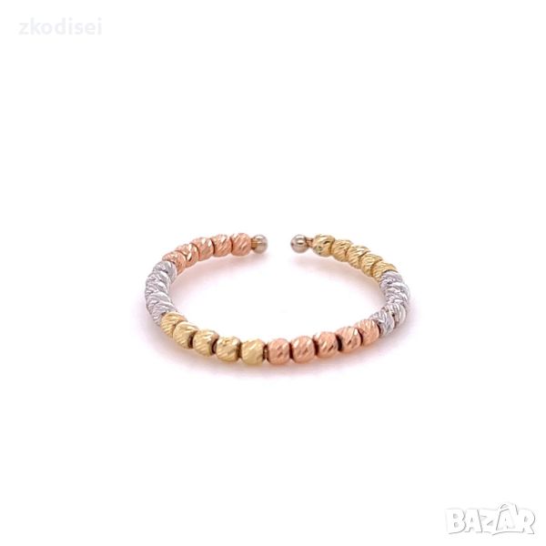 Златен дамски пръстен 1,08гр. размер:56 14кр. проба:585 модел:23686-3, снимка 1