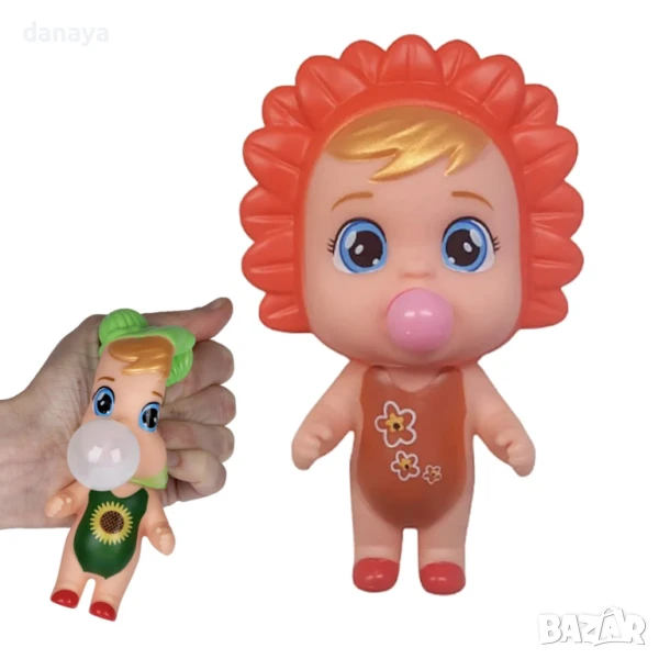 5993 Антистрес играчка кукла бебе с балонче – 13 см, снимка 1