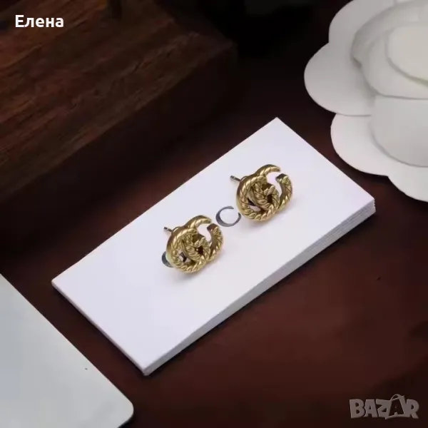 Обеци Gucci Marmont в златно, снимка 1
