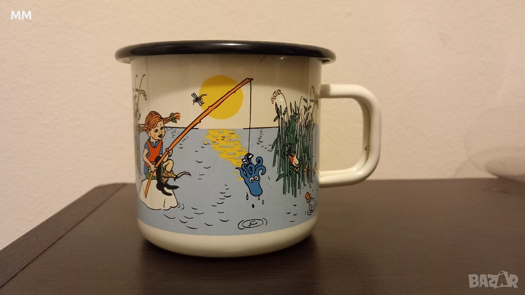 Детско емайлирано канче Пипи Дългото чорапче, снимка 1