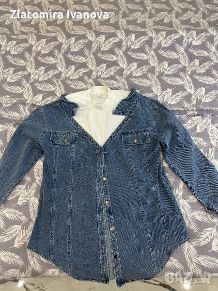 Дамска дънкова риза, снимка 1