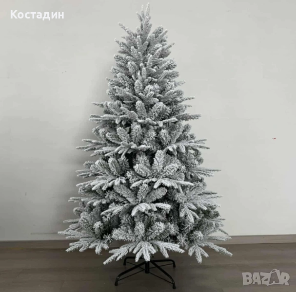 Изкуствена елха K r i n g Melbourne,  Цялата заснежена с метална стойка., снимка 1