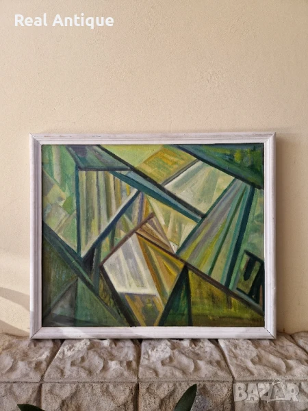 Венко Петров автор масло Кюстендил платно композиция , снимка 1