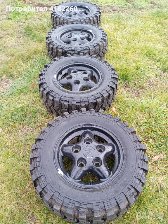 Оф-роуд гуми и алуминиеви джанти за Роувър 245/70/16, снимка 1