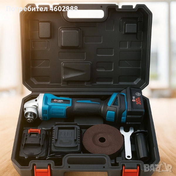 Акумулаторен безчетков ъглошлайф IF Tools AG03 – 36V, 2×4.0Ah батерии, комплект в куфар, снимка 1