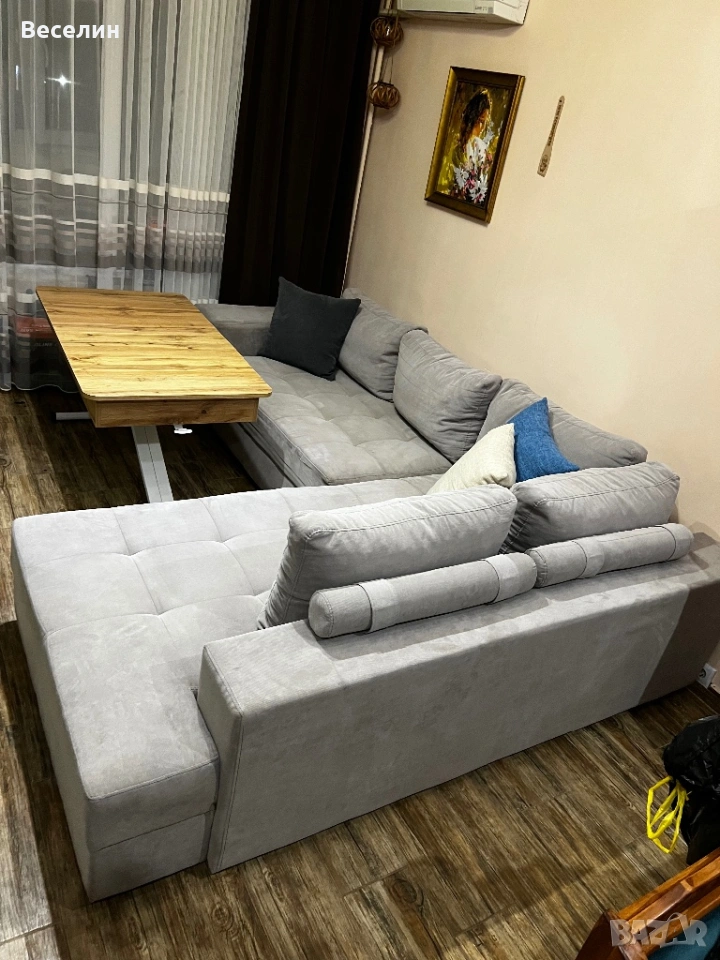 Ъглов разтегателен диван, снимка 1