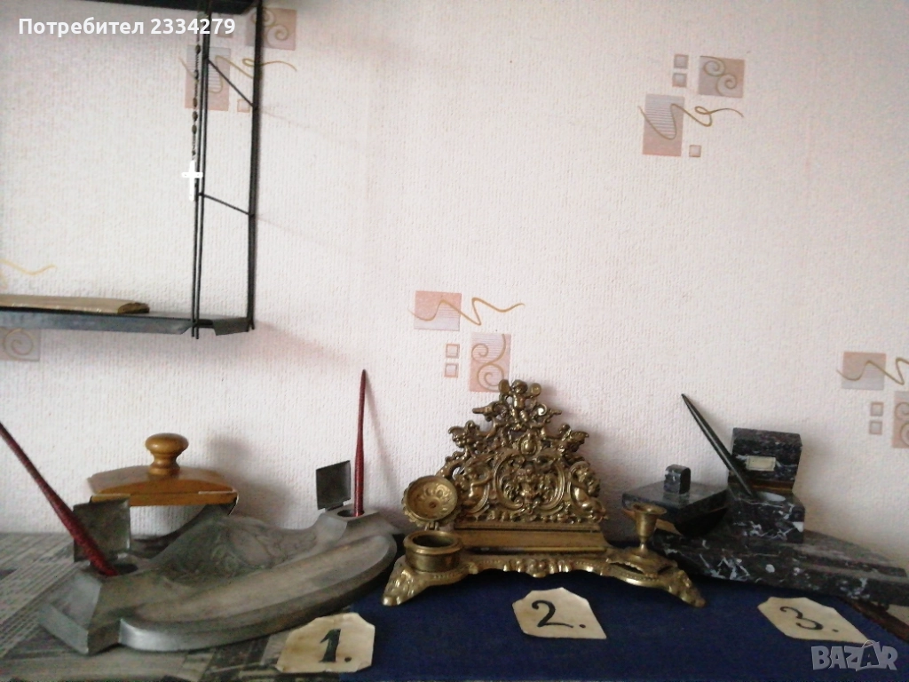 Стари мастилници, изработени в различни държави и различни автори и години. , снимка 1