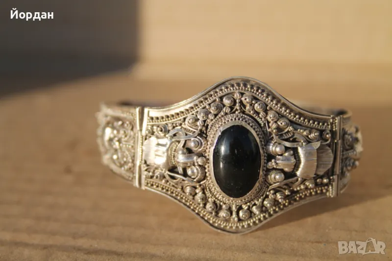 Дамска сребърна гривна , снимка 1