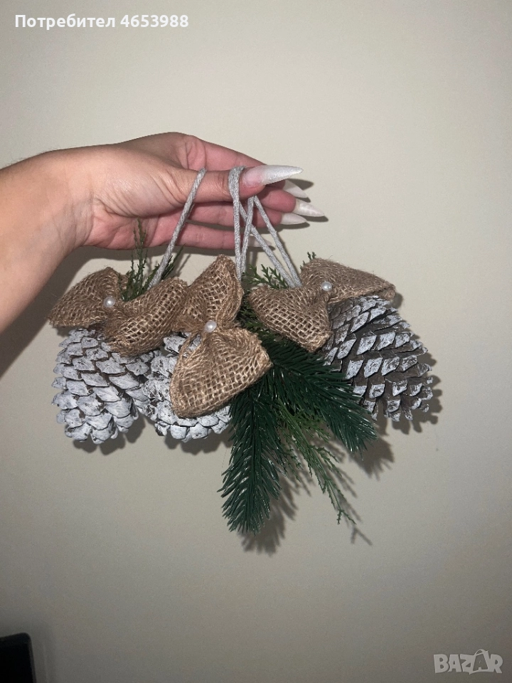 Комплект от 3 коледни украшения, снимка 1