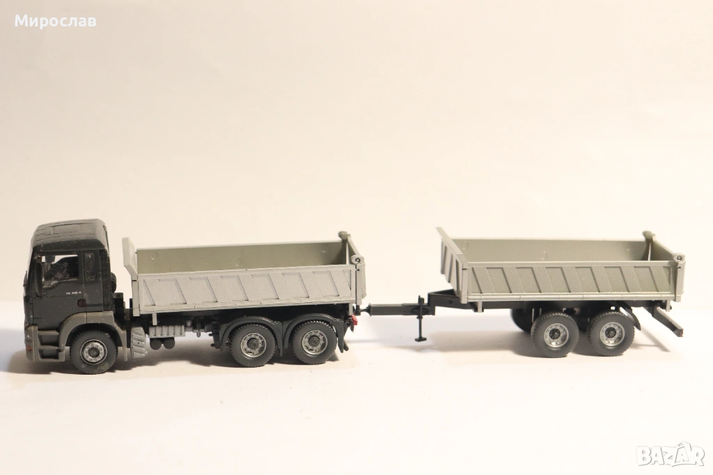 WIKING H0 1/87 MAN САМОСВАЛ ГОНДОЛА КАМИОН КОЛИЧКА МОДЕЛ, снимка 1