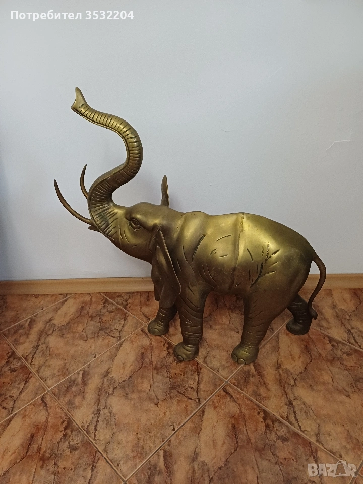 Голям бронзов слон, снимка 1