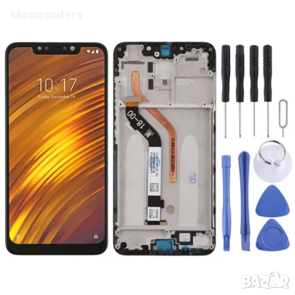 LCD Дисплей и Тъч Скрийн с рамка за Xiaomi Pocophone F1, снимка 1