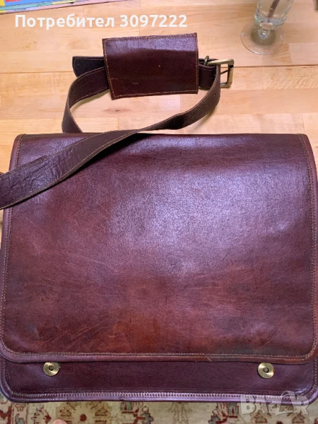 Луксозна кожена чанта за лаптоп, също така доста елегантна дамска чанта портфолио, снимка 1