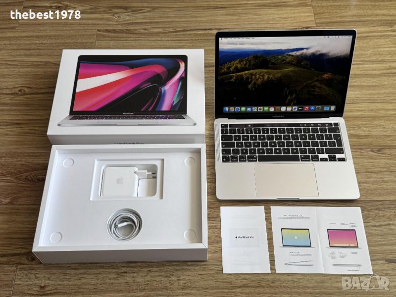 MacBook Pro 13 M1`8 Cpu/8 Gpu/8GB RAM/256GB SSD/Бат 20ч/Като Нов, снимка 1