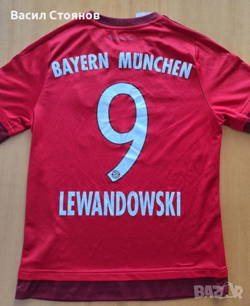 Байерн М. / Bayern Munich #9 LEWANDOWSKI Adidas 2015-16г. - за ръст 164см., снимка 1
