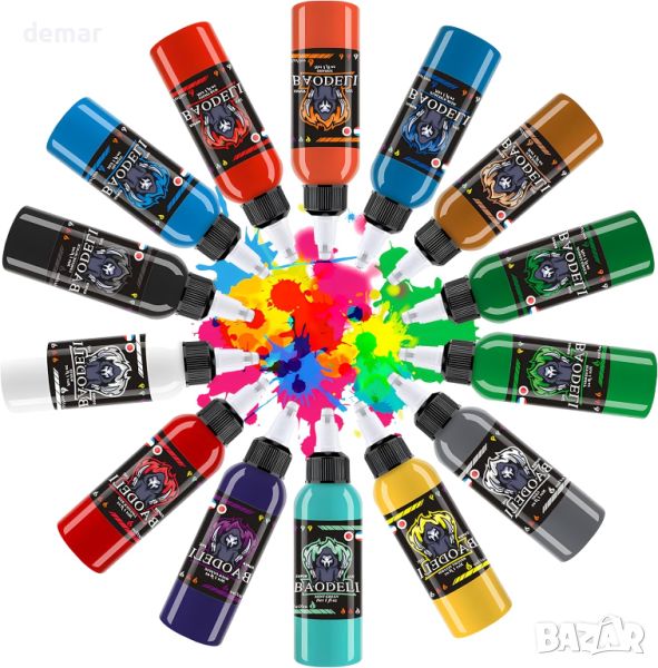 DLD Dazzling Vivid Color Tattoo Ink Kit Комплект мастило за татуировки EU, 14 бутилки по 30 мл. , снимка 1