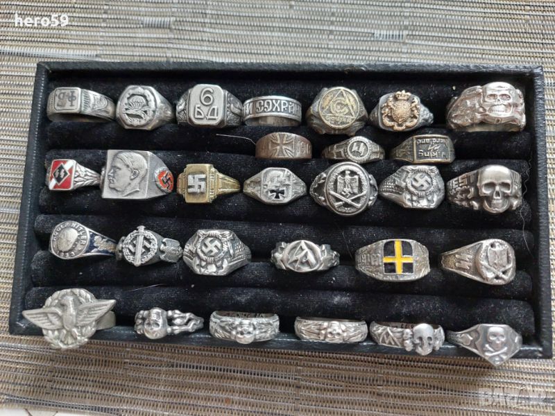 Колекция от военни сребърни пръстени/сребърен пръстен,сребро злато бронз/Моля Ви четете описанието!, снимка 1